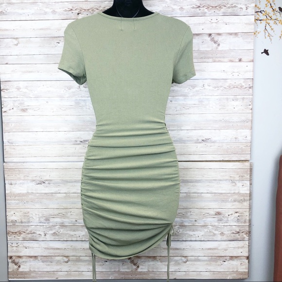 PRINCESS POLLY The Raven Mini Dress Sage Green - Picture 9 of 12
